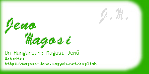 jeno magosi business card