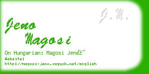 jeno magosi business card